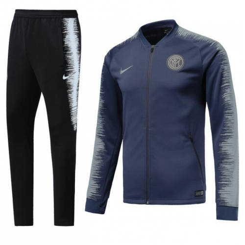 Inter Milan 18/19 N98 Jacket Tracksuit Grey Blue With Pants